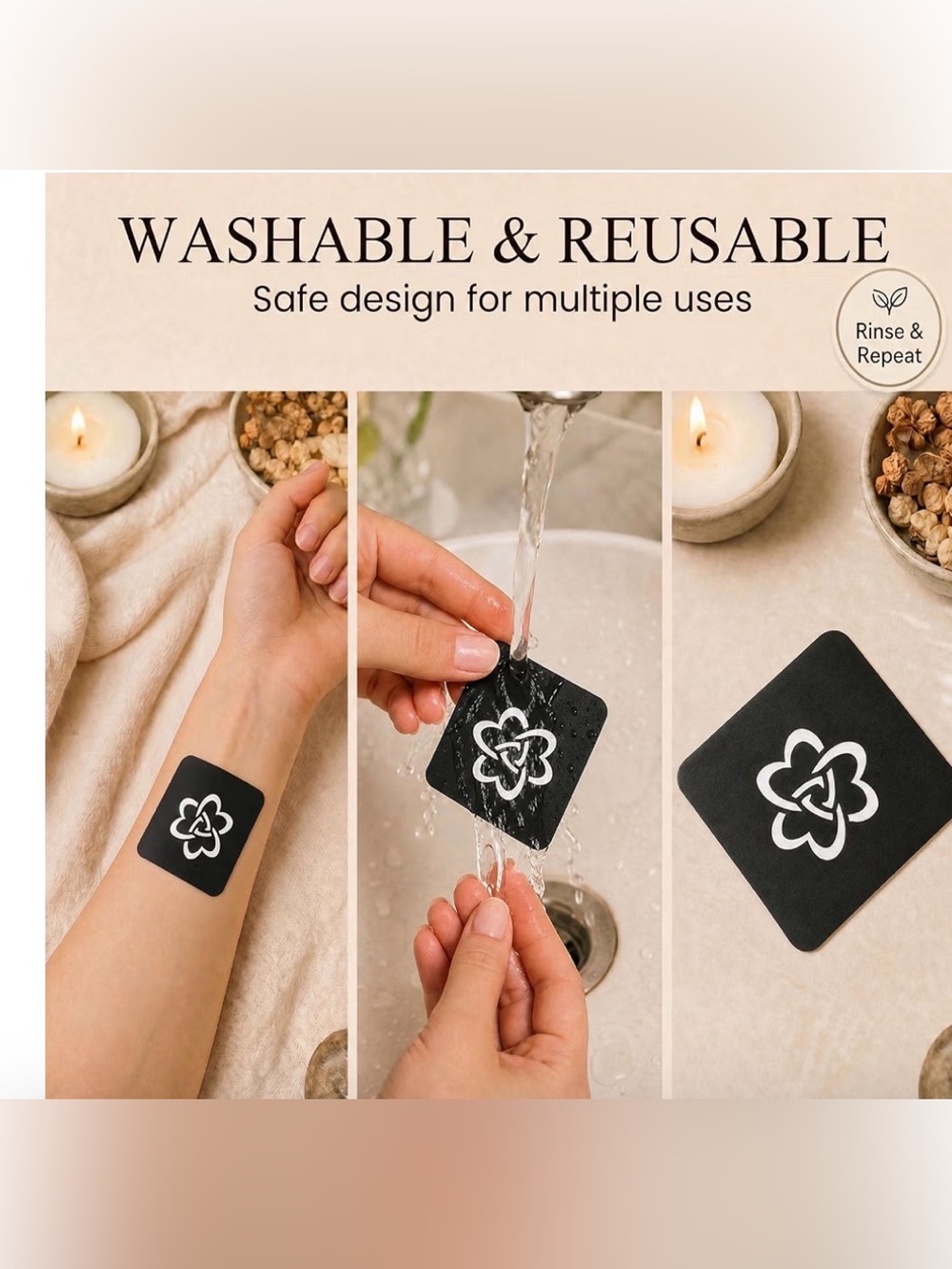 15 Sheets of Henna Temporary Tattoo Stencils